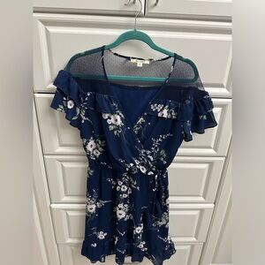 Francesca’s boutique navy blue floral dress